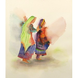 Imtiaz Ali, 15 x 18 Inch, Watercolor On Paper, Figurative Painting, AC-IMA-028